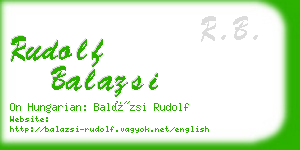 rudolf balazsi business card